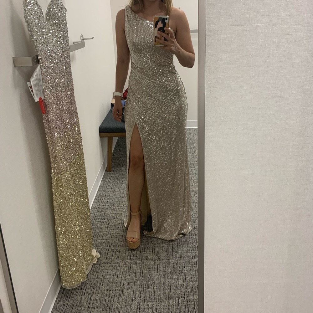 COPY - Formal dress sequin silver brand La Femme